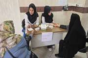 برپایی میز خدمت کنترل فشار خون  و قندخون توسط مراقبین سلامت شبکه بهداشت و درمان شهرستان ری، درکلینیک شهید سلیمانی