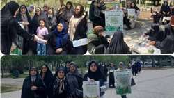 برگزاری برنامه های هفته سلامت در بوستان امیر کبیر به همت مراقبین سلامت شبکه بهداشت و درمان شهرستان ری 