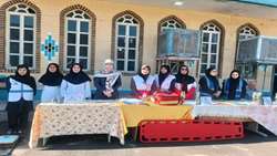 استقرار میز خدمت تغذیه در دبیرستان دخترانه حجاب شهرستان ری با آغاز سال تحصیلی جدید