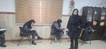 برگزاری آزمون‌های پایان ترم سوم دانشجویان کاردانی بهورزی در مرکز آموزش بهورزی شبکه بهداشت و درمان شهرستان ری